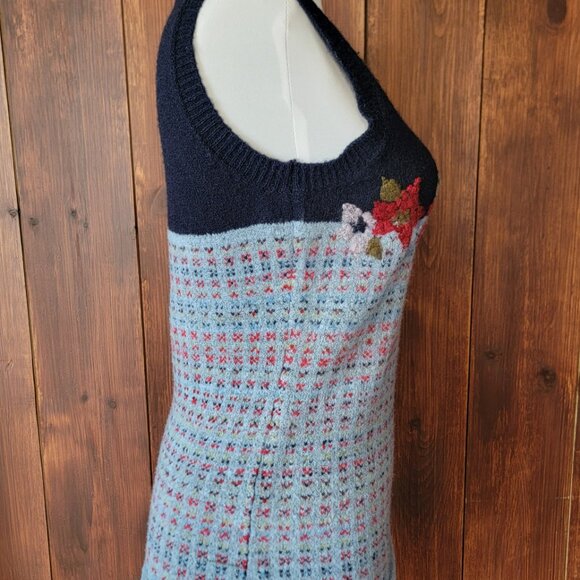 Vintage Arizona Jean Women M Fuzzy Floral Sweater Vest NWT 90s Y2K Cottagecore - Picture 7 of 10
